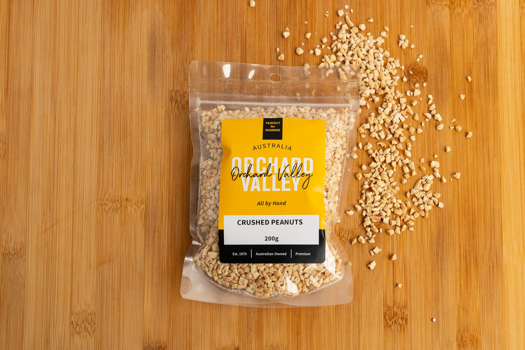 Orchard Valley Crushed Peanuts 200g pack — premium nuts for snacking and baking