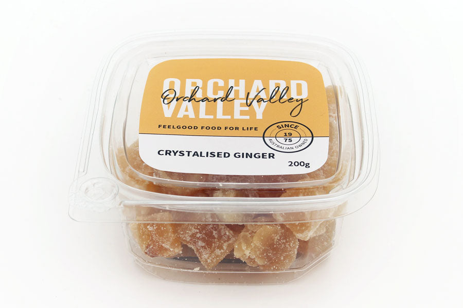 Orchard Valley Crystalised Ginger — candied glace fruit for baking and grazing