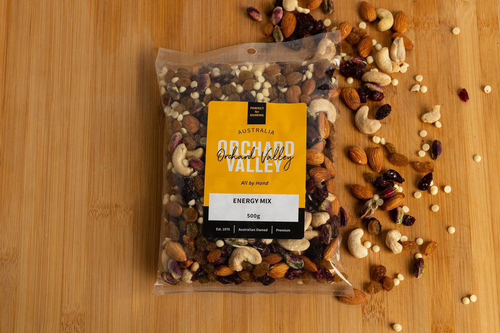 Orchard Valley Energy Mix large packet — trail-style sweet and nutty mix with white chocolate
