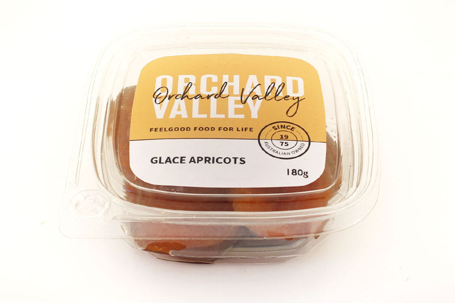 Orchard Valley Glace Apricots — candied glace fruit for baking and grazing