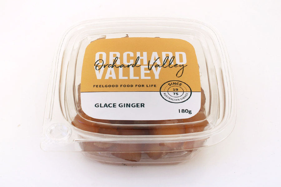 Orchard Valley Glace Ginger — candied glace fruit for baking and grazing