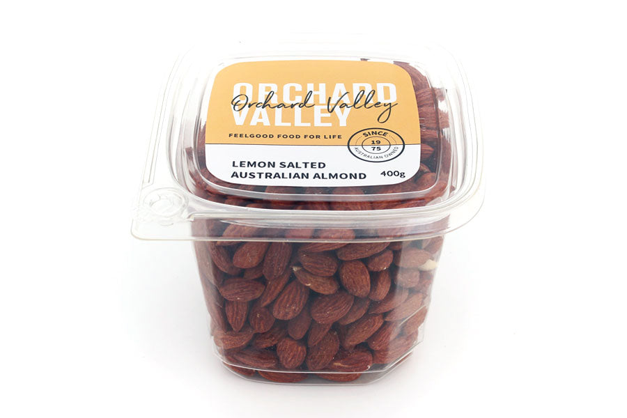 Orchard Valley Australian Lemon Salted Almond — premium nuts for snacking and baking