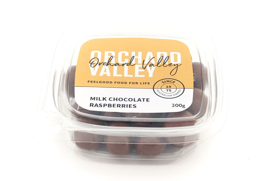 Orchard Valley Milk Chocolate Raspberries — a gourmet chocolate treat