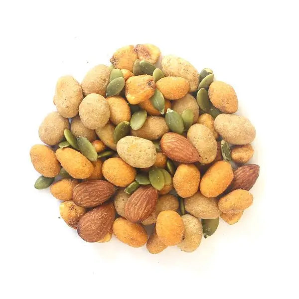 Orchard Valley Barry's BBQ Blend loose — savoury smoky nut and corn-nut mix