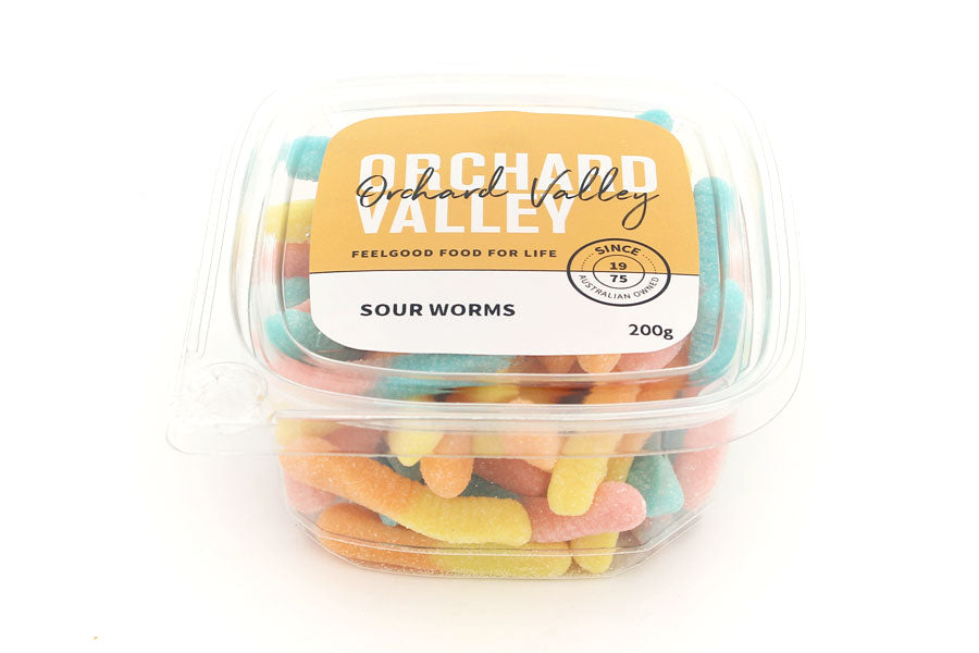 Orchard Valley Sour Worms — a classic lolly treat to share