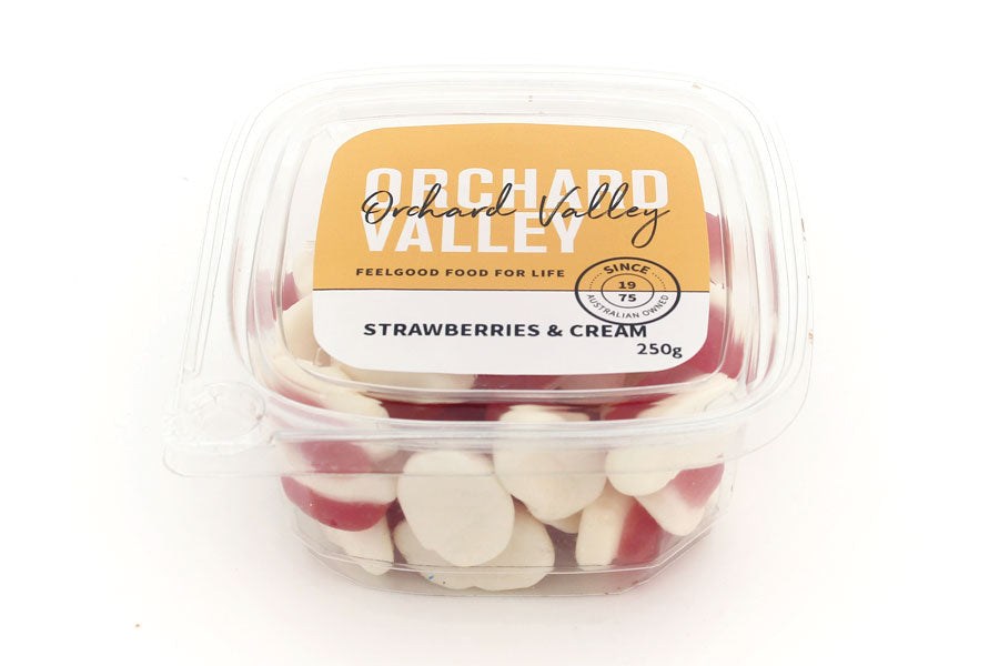 Orchard Valley Strawberries & Cream — a classic lolly treat to share